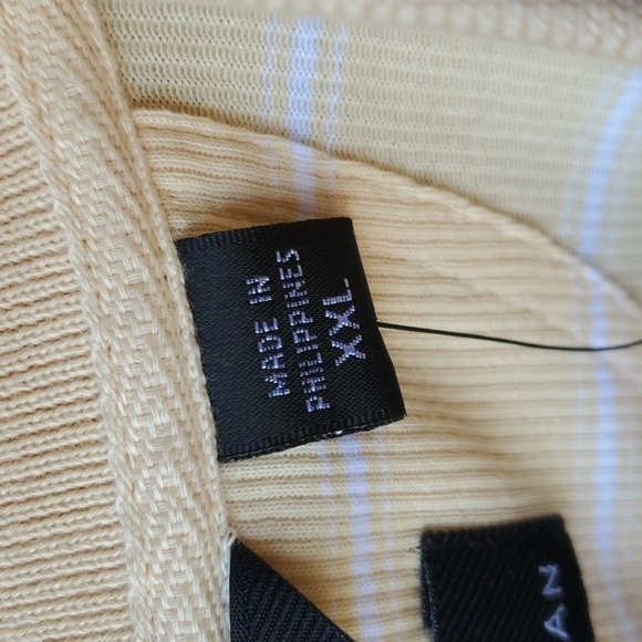 Greg Norman pale yellow striped NWT SS polo size XXL - Picture 3 of 11